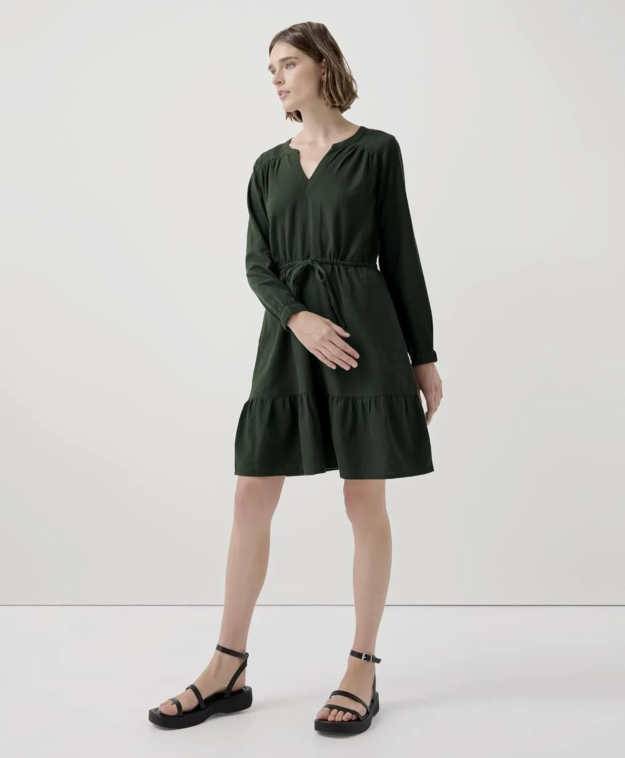 Pact Organic Cotton Women's Lightweight Tiered Dress