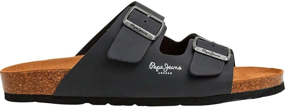 Pepe Jeans Kansas PMS90108-999 Double Strap and Big Loop Sandals Organic M Black