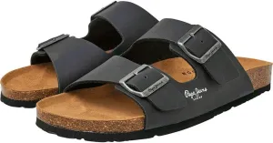 Pepe Jeans Kansas PMS90108-999 Double Strap and Big Loop Sandals Organic M Black
