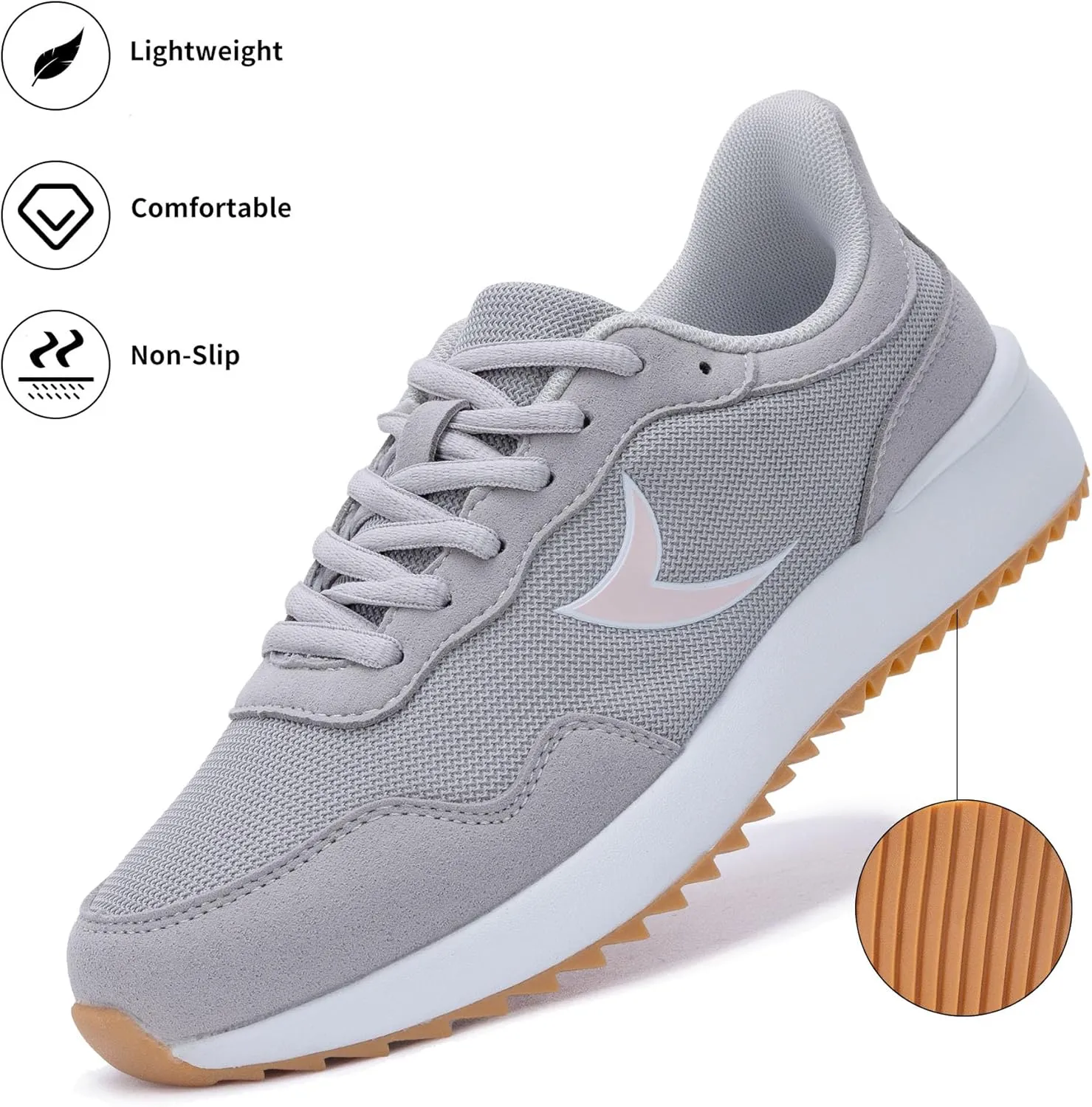PERSOUL Women's Fashion Sneakers Comfortable Womens Walking Shoes Lightweight Style Tennis Shoes for Casual Daily Workout Shoes US Size 6-11