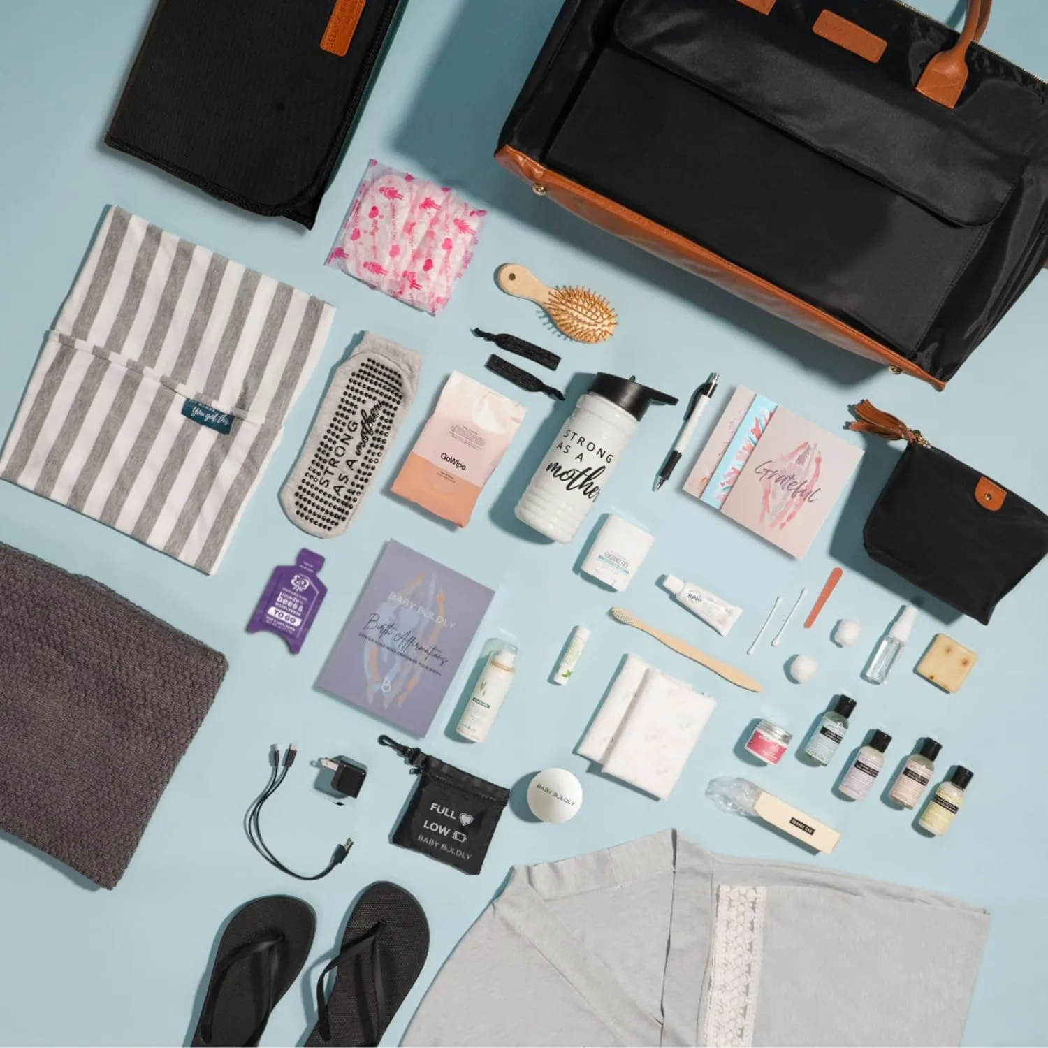 Pre-packed Birth Bag, Hospital Bag for Mom Labor Essentials in Large Diaper Bag (Fully Prepared)