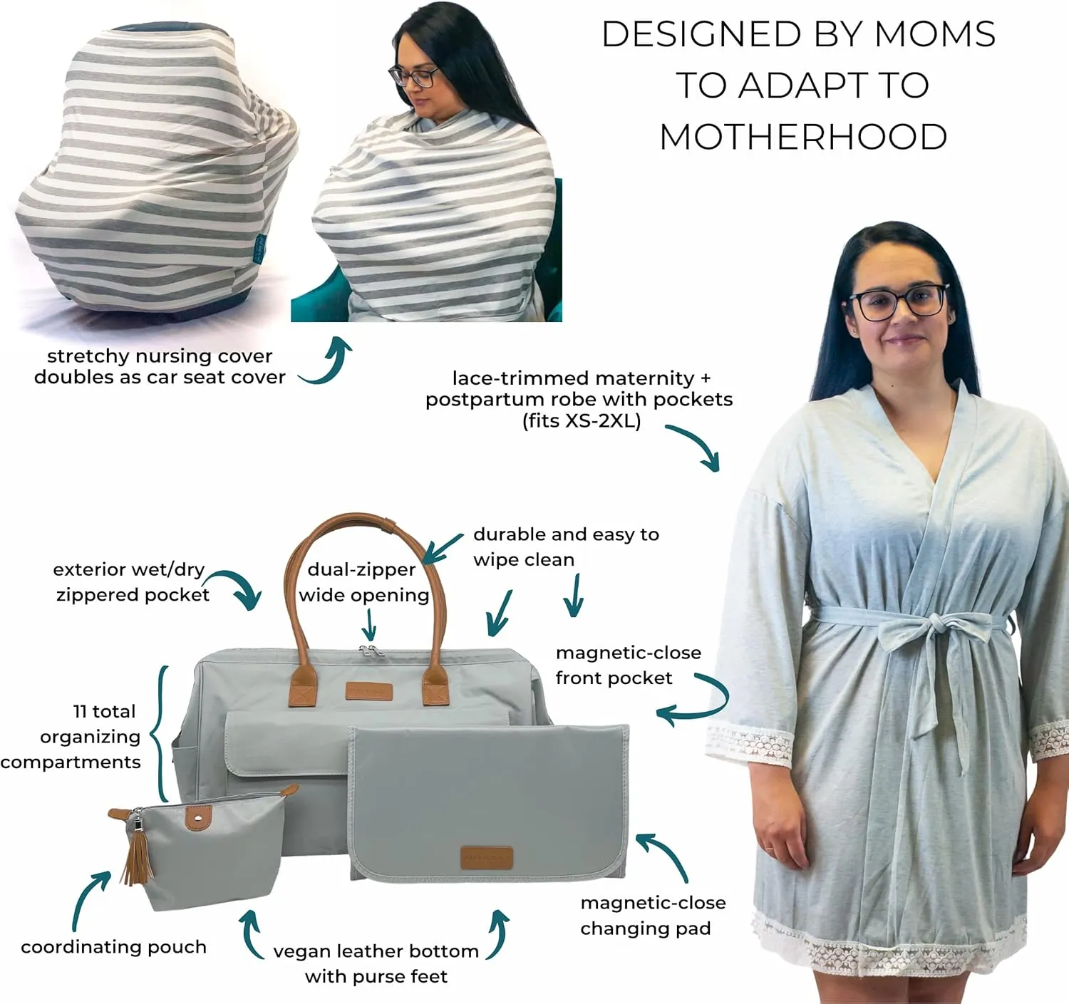 Pre-packed Birth Bag, Hospital Bag for Mom Labor Essentials in Large Diaper Bag (Fully Prepared)