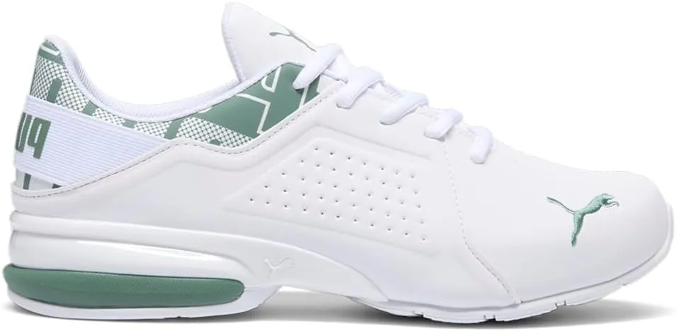 PUMA Mens Viz Runner Repeat Wide Running Sneakers Shoes - White - Size 11.5 M