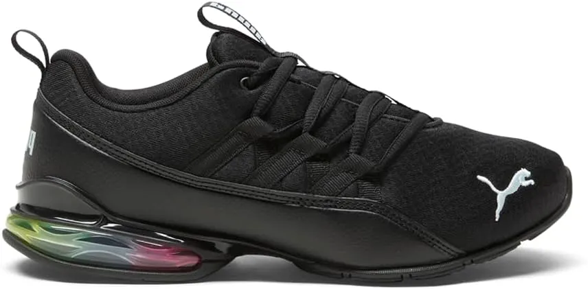 PUMA Womens Riaze Prowl Rainbow Lace Up Sneakers Shoes Casual - Black - Size 7.5 M