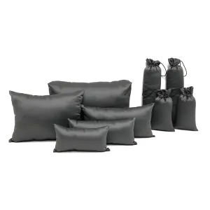Purse Insert Pillows Set - Set of Shaper Inserts Made to Maintain Small to Extra Large Handbags and Boots - Cushioned Fillers by Fabrinique - Prevent Creases and Damage (Charcoal, S-XL, 9PC Set)