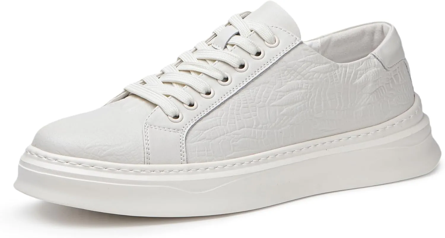 Qidordour Welford Men's Casual Skate Shoes Fashion Leather Walking Shoes