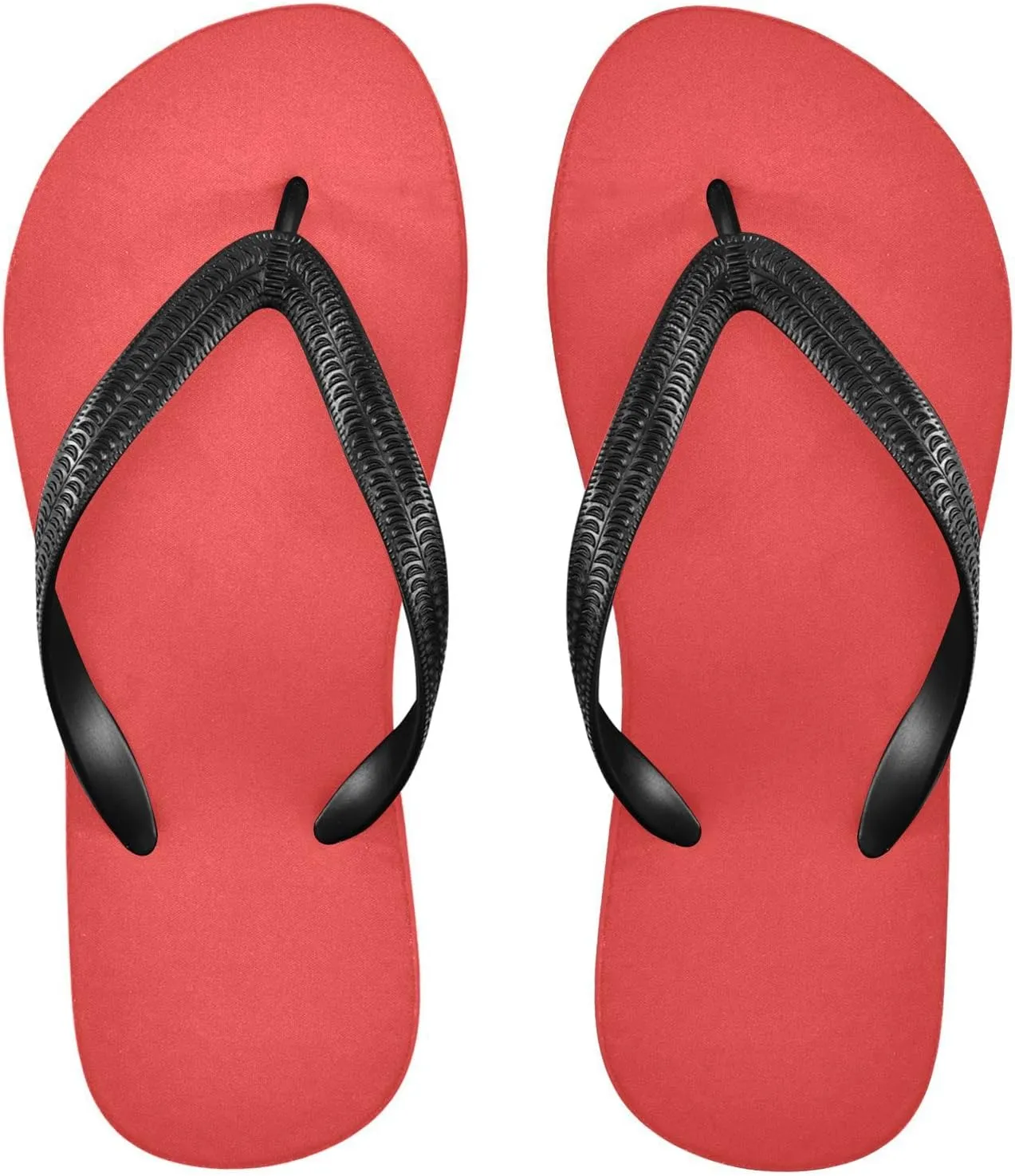 Red Womens Flip Flops Summer Beach Sandals Casual Thong Slippers Comfortable Shower Slippers Non Slip Water Sandals shoes L