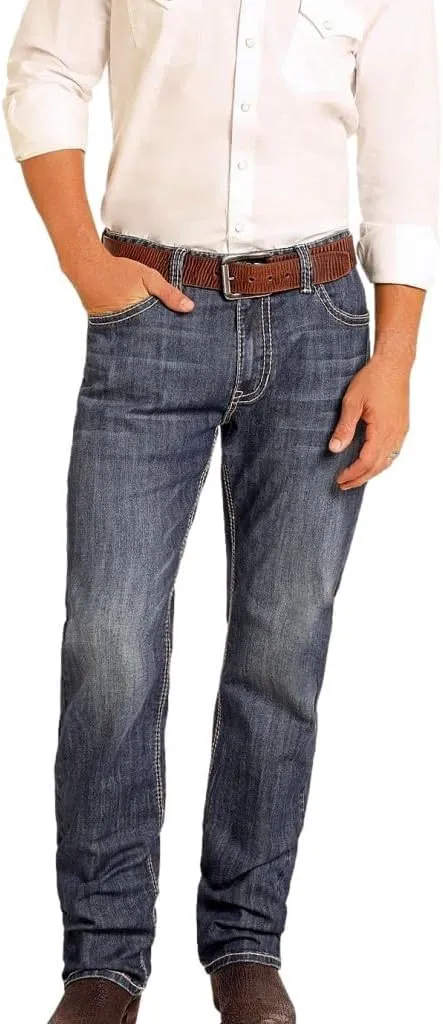 Rock & Roll Denim n Double Barrel Relaxed Stackable Boot Cut Jean