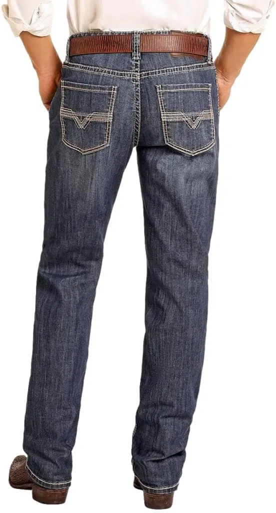 Rock & Roll Denim n Double Barrel Relaxed Stackable Boot Cut Jean