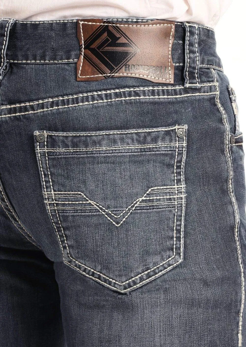 Rock & Roll Denim Regular Fit Stretch Straight Bootcut Jeans #M1P3473