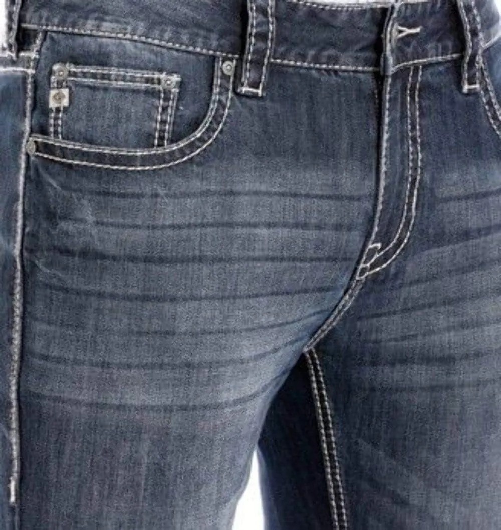 Rock & Roll Denim Regular Fit Stretch Straight Bootcut Jeans #M1P3473