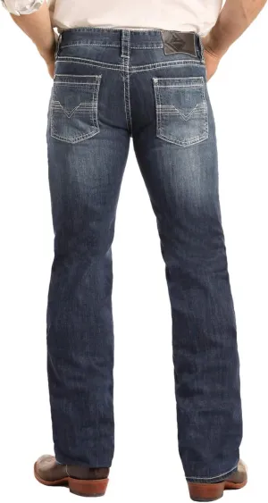 Rock & Roll Denim Regular Fit Stretch Straight Bootcut Jeans #M1P3473