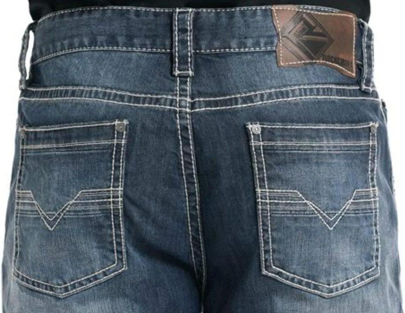 Rock & Roll Denim Relaxed Fit Stretch Straight Bootcut Jeans #M0S3473
