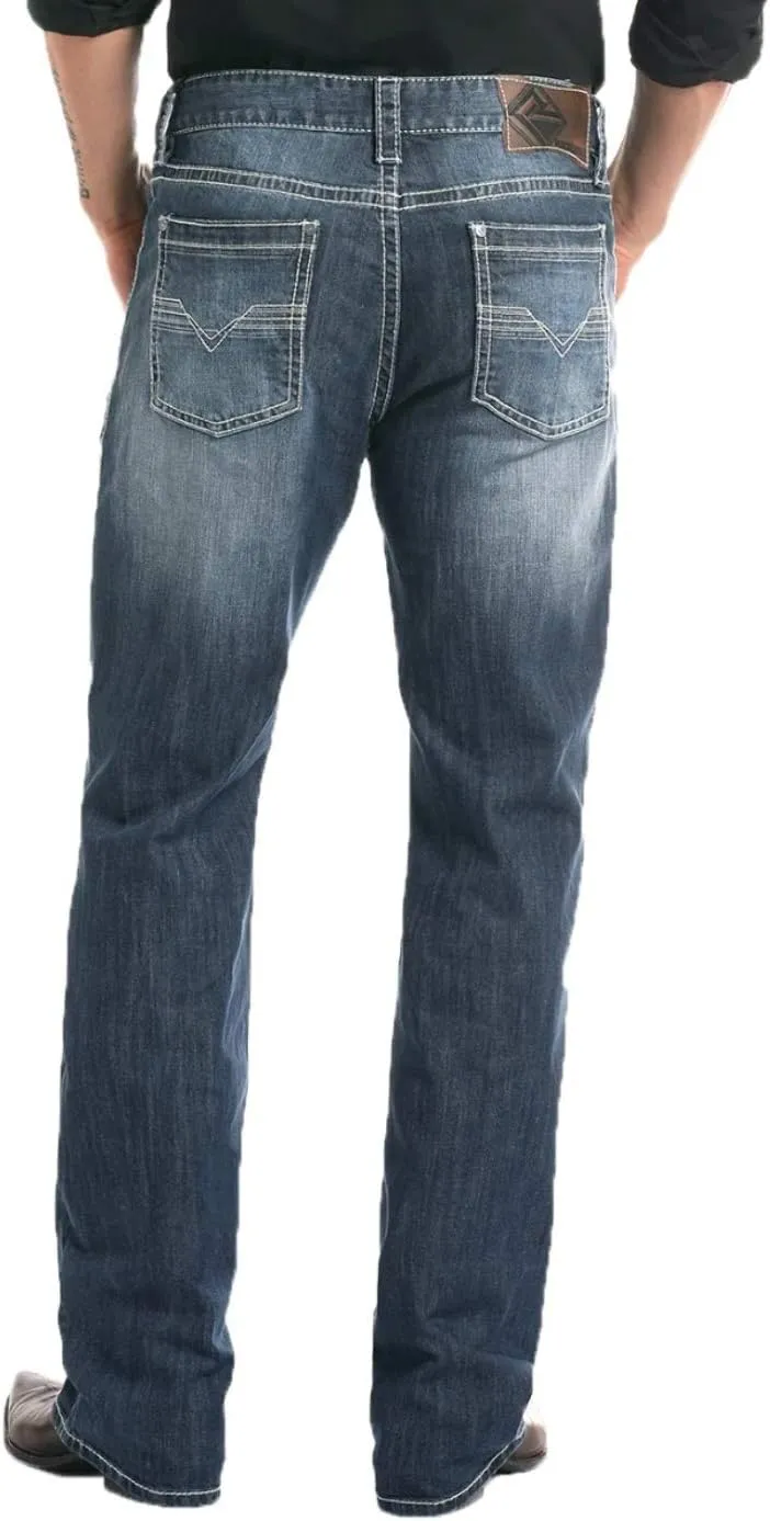 Rock & Roll Denim Relaxed Fit Stretch Straight Bootcut Jeans #M0S3473