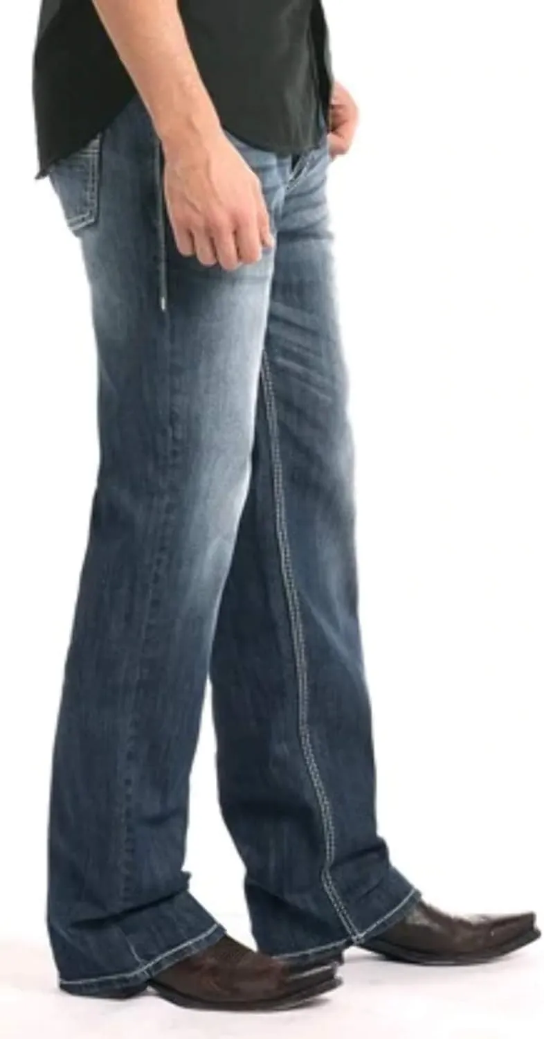 Rock & Roll Denim Relaxed Fit Stretch Straight Bootcut Jeans #M0S3473