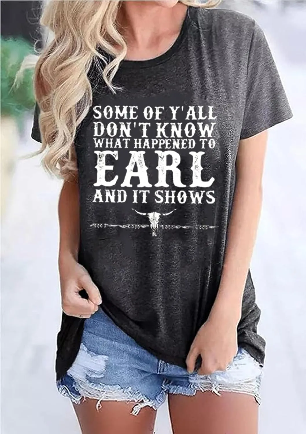 Rock Band T-Shirt Women Country Music Shirt Tops Vintage Graphic Tees Shirts Retro Steer Western Rodeo Tshirt