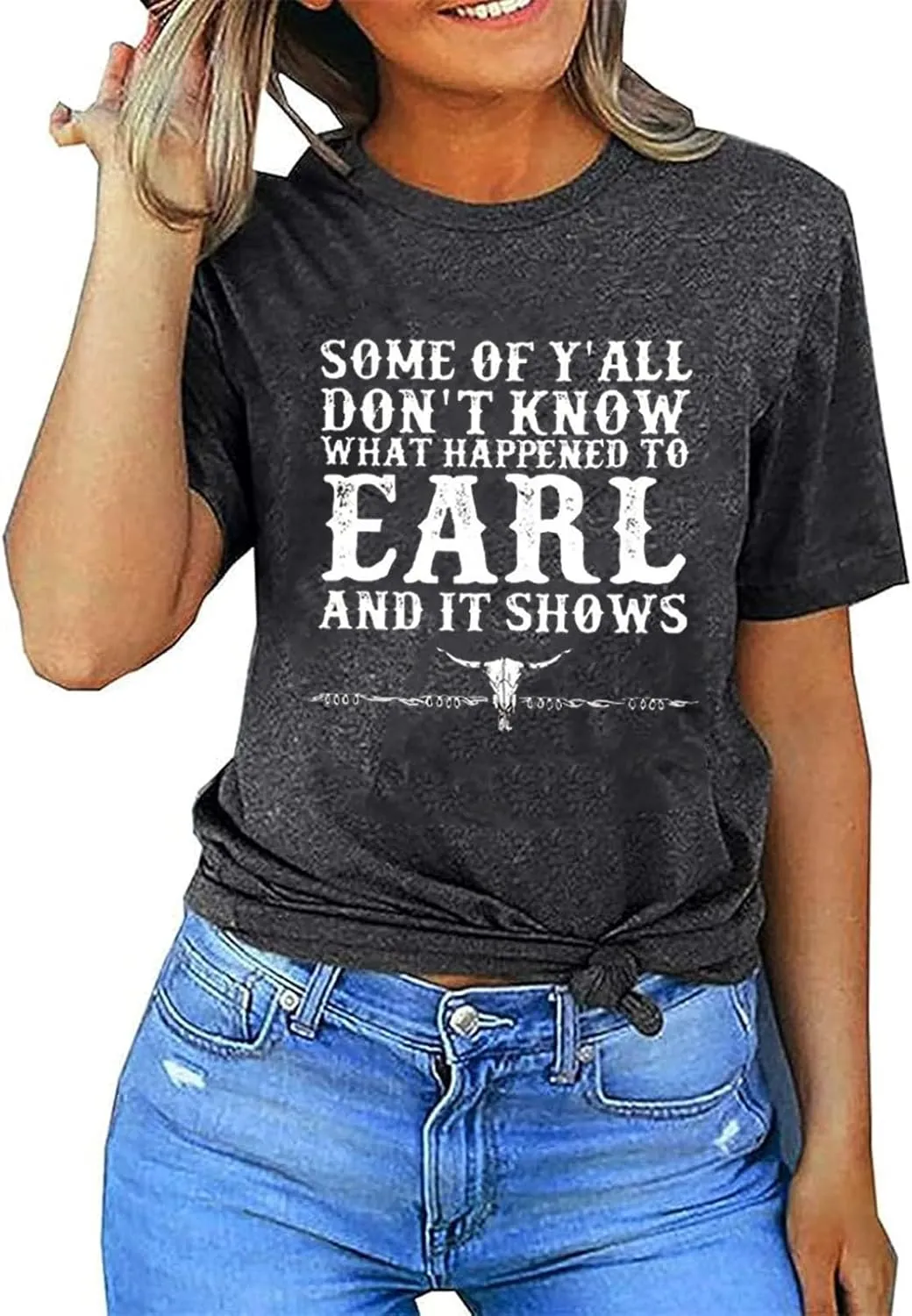 Rock Band T-Shirt Women Country Music Shirt Tops Vintage Graphic Tees Shirts Retro Steer Western Rodeo Tshirt