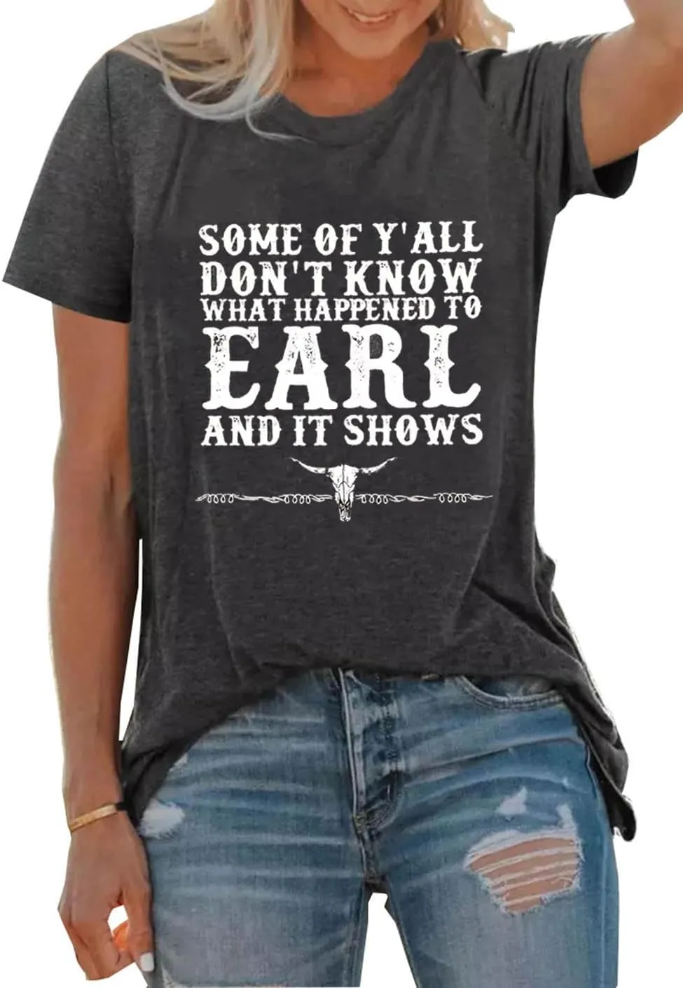 Rock Band T-Shirt Women Country Music Shirt Tops Vintage Graphic Tees Shirts Retro Steer Western Rodeo Tshirt