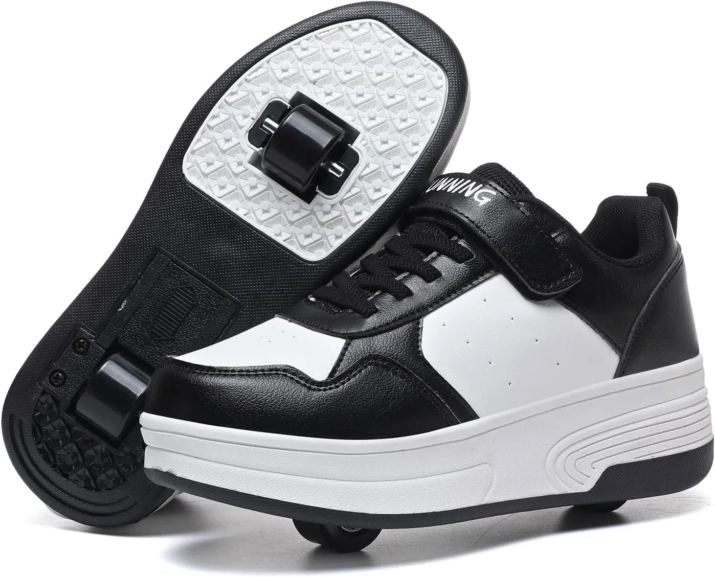 Roller Skate Shoes for Boys Girls Kids Detachable Wheeled 2 in 1 Skating Shoes with Wheels Fashion Sneaker