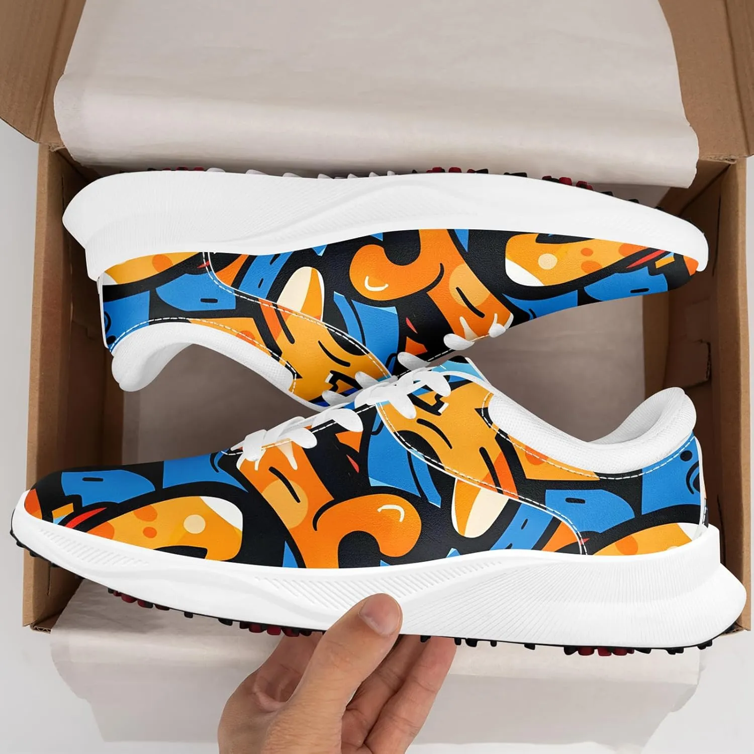 Running Shoes Waterproof Fashion Sneaker Tennis Shoes Athletic Gym Trainer Lace-up Walking Shoes for Women Men