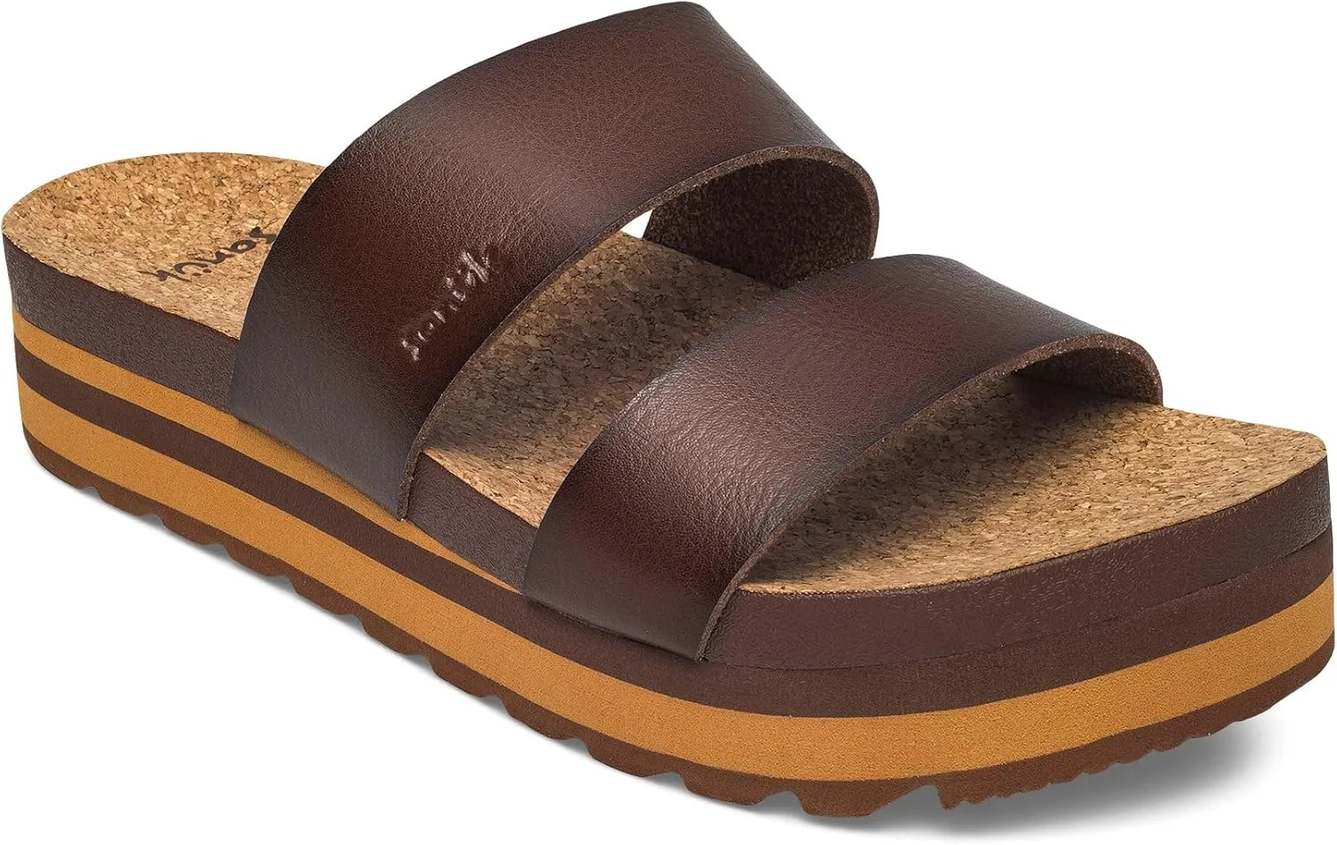 Sanuk Womens Alt-Itude | Platform Sandals Women | Womens Fashion Slide Sandals | Molded Footbed with Arch Support
