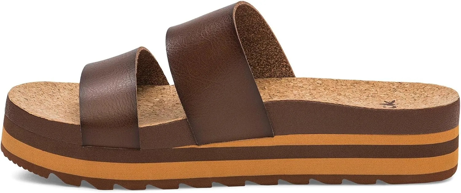 Sanuk Womens Alt-Itude | Platform Sandals Women | Womens Fashion Slide Sandals | Molded Footbed with Arch Support