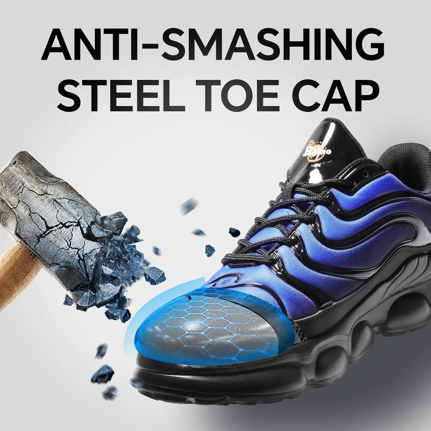 Steel Toe Shoes for Men Women Comfortable Lightweight Work Sneakers for Men Composite Toe Safety Sneakers Men's Slip Resistant Indestructable Construction Safety Shoes
