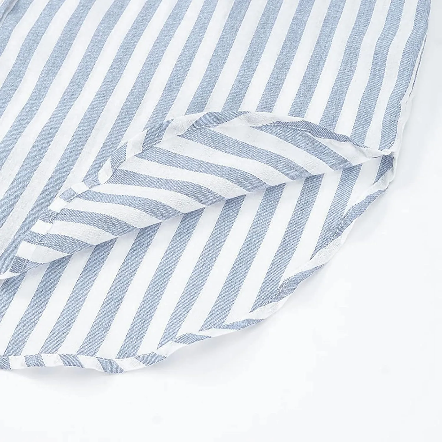 Striped T Shirt Women Button up Roll up Sleeve Blouses Top V Neck Striped Collared Casual Tunic Shirts Blouse Tops