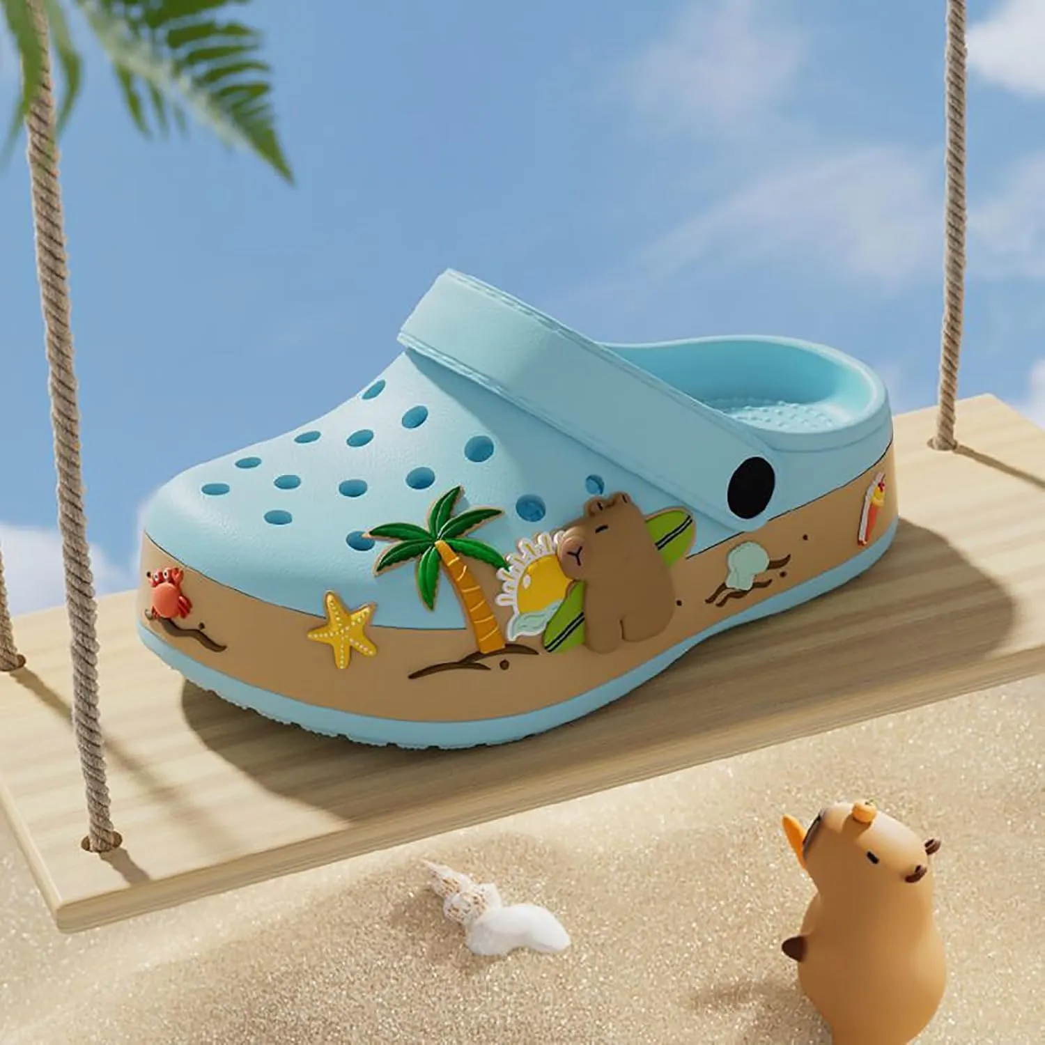 Sunporx Kids Girls Boys Clogs Garden Shoes Toddler/Little Kid Cartoon Sandals Summer Lightweight Outdoor Beach Pool Shoes