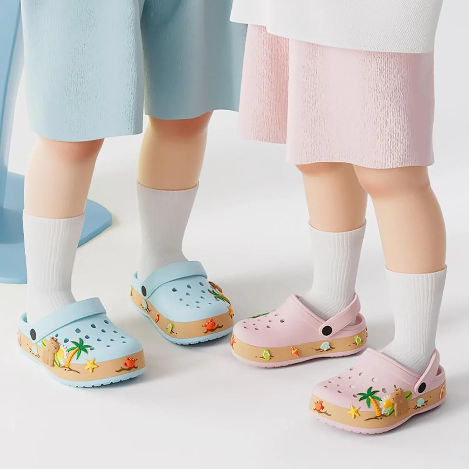 Sunporx Kids Girls Boys Clogs Garden Shoes Toddler/Little Kid Cartoon Sandals Summer Lightweight Outdoor Beach Pool Shoes