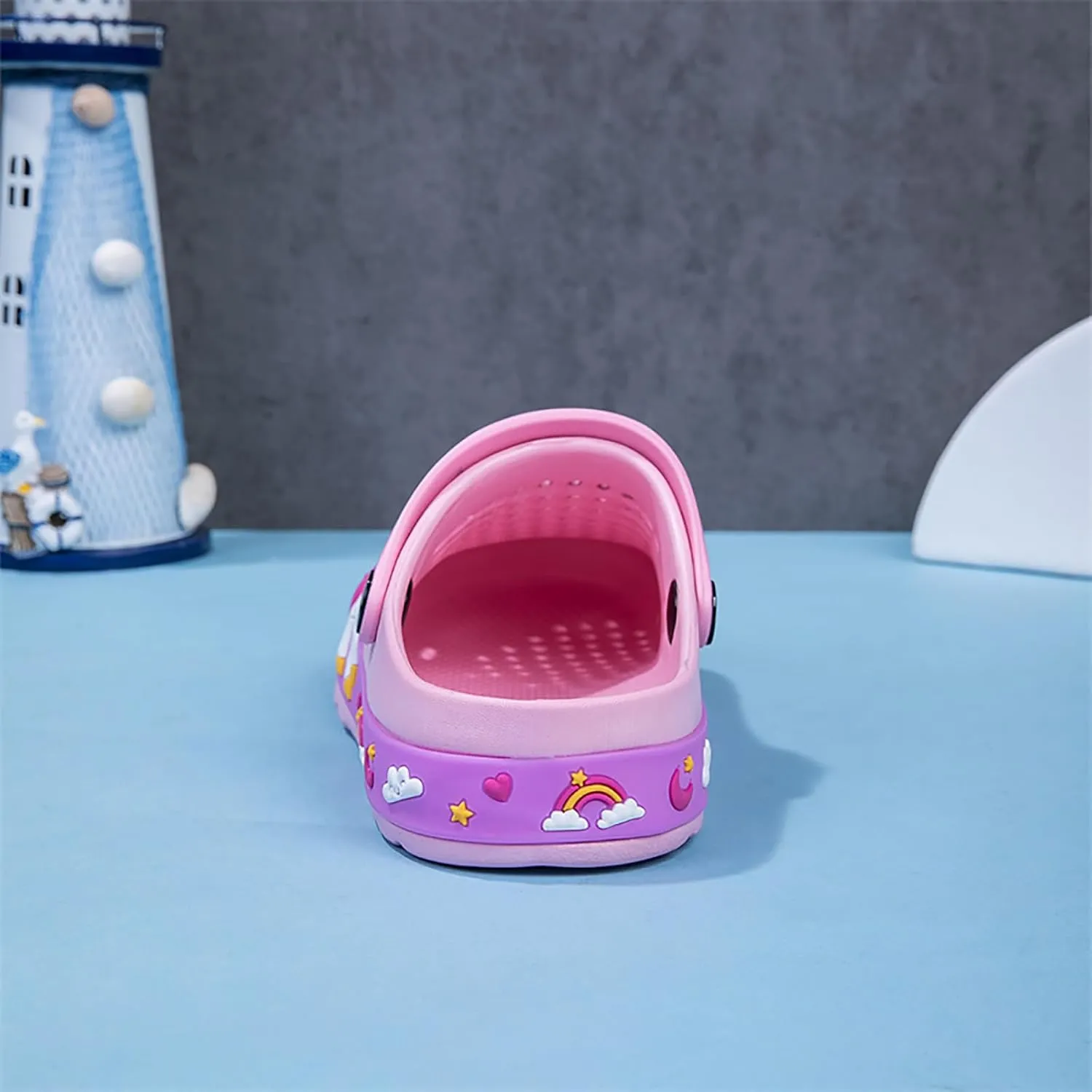 Sunporx Little Kids Clogs Cute Cartoon Boys Girls Garden Clogs Toddlers Non-Slip BreathableSummer Indoor Outdoor Kids Beach Pool Water Sandals