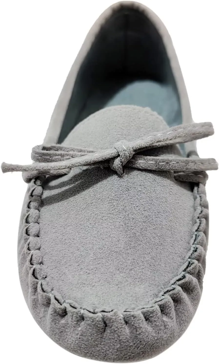 Sunporx Moccasin Shoes for Women Casual Bowknot Penny Loafers Womens Moccasin Slippers Driving Moccasins Shoes Suede Slip on Flat Shoes