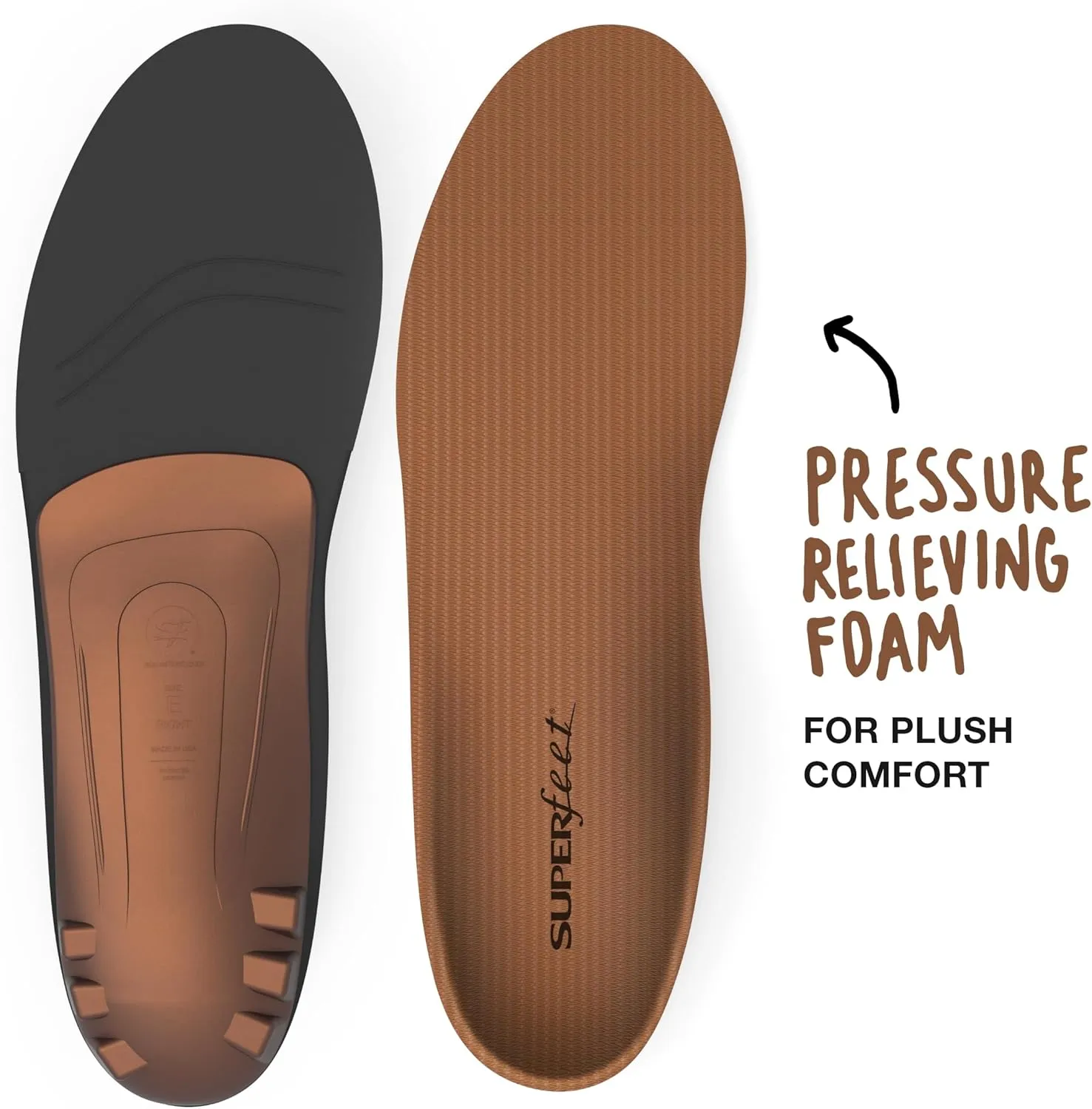 Superfeet All-Purpose Memory Foam Support Insoles (Copper) - Trim-to-Fit Cushioned Arch Support Shoe Insert - Professional Grade - 7.5-9 Men / 8.5-10 Women