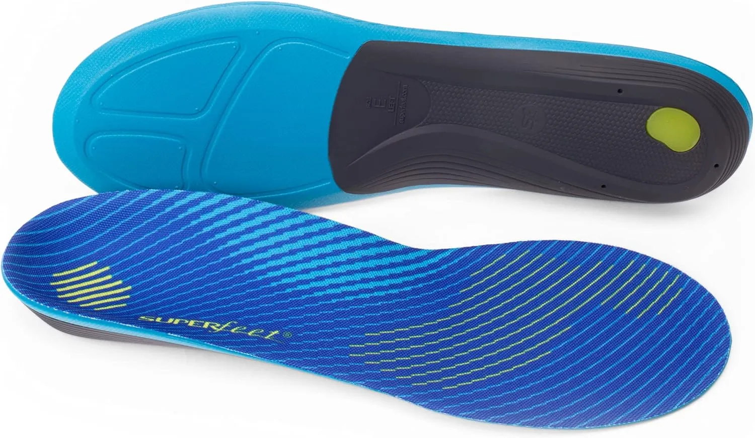 Superfeet Run Support Medium Arch Insoles - Trim-To-Fit Low to Medium Arch Support Inserts for Running Shoes - Professional Grade - 7.5-9 Men / 8.5-10 Women