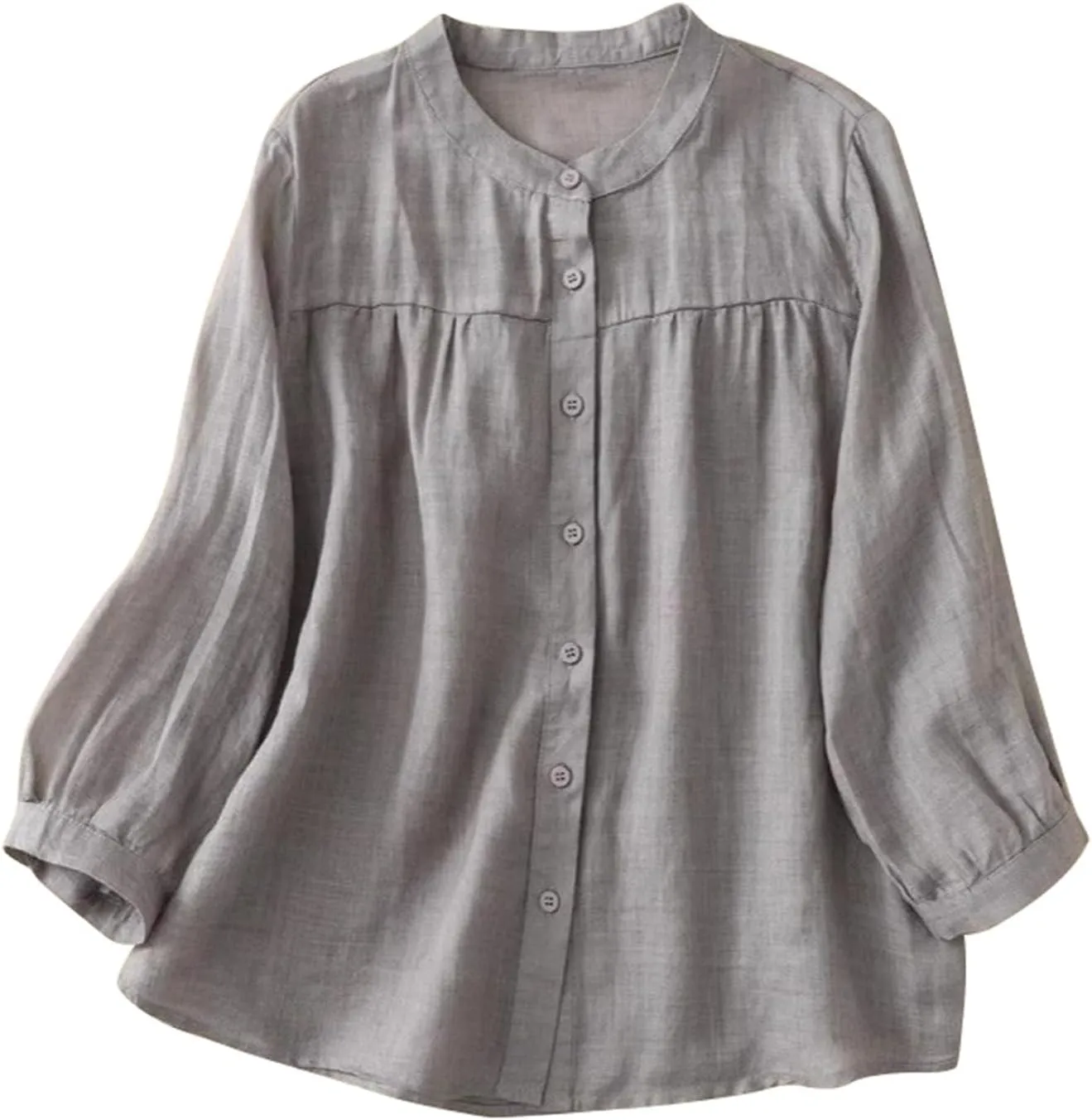 Swimsuit Coverup for Women 2025 Cotton Linen V Neck Button Down Shirt Roll up Sleeve Casual Collared Work Blouse Top
