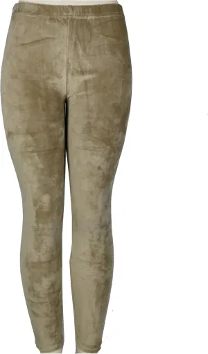 TD Collections Womens Stretchy Velvet Leggings - Soft Velour Winter Pants - Skinny Slim Tights