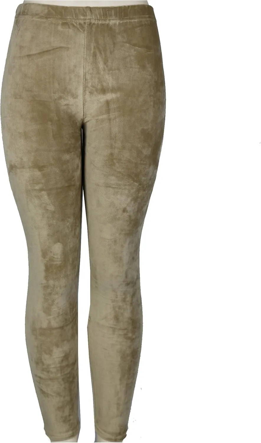TD Collections Womens Stretchy Velvet Leggings - Soft Velour Winter Pants - Skinny Slim Tights