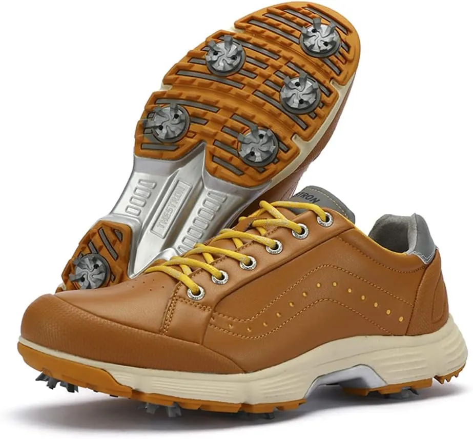 THESTRON 2021 Men Golf Shoes Professional Spikes Golf Sport Sneakers Waterproof Mens Trainers Golfing