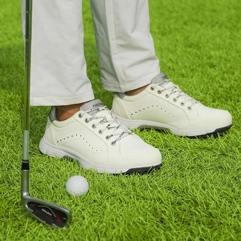 THESTRON 2021 Men Golf Shoes Professional Spikes Golf Sport Sneakers Waterproof Mens Trainers Golfing