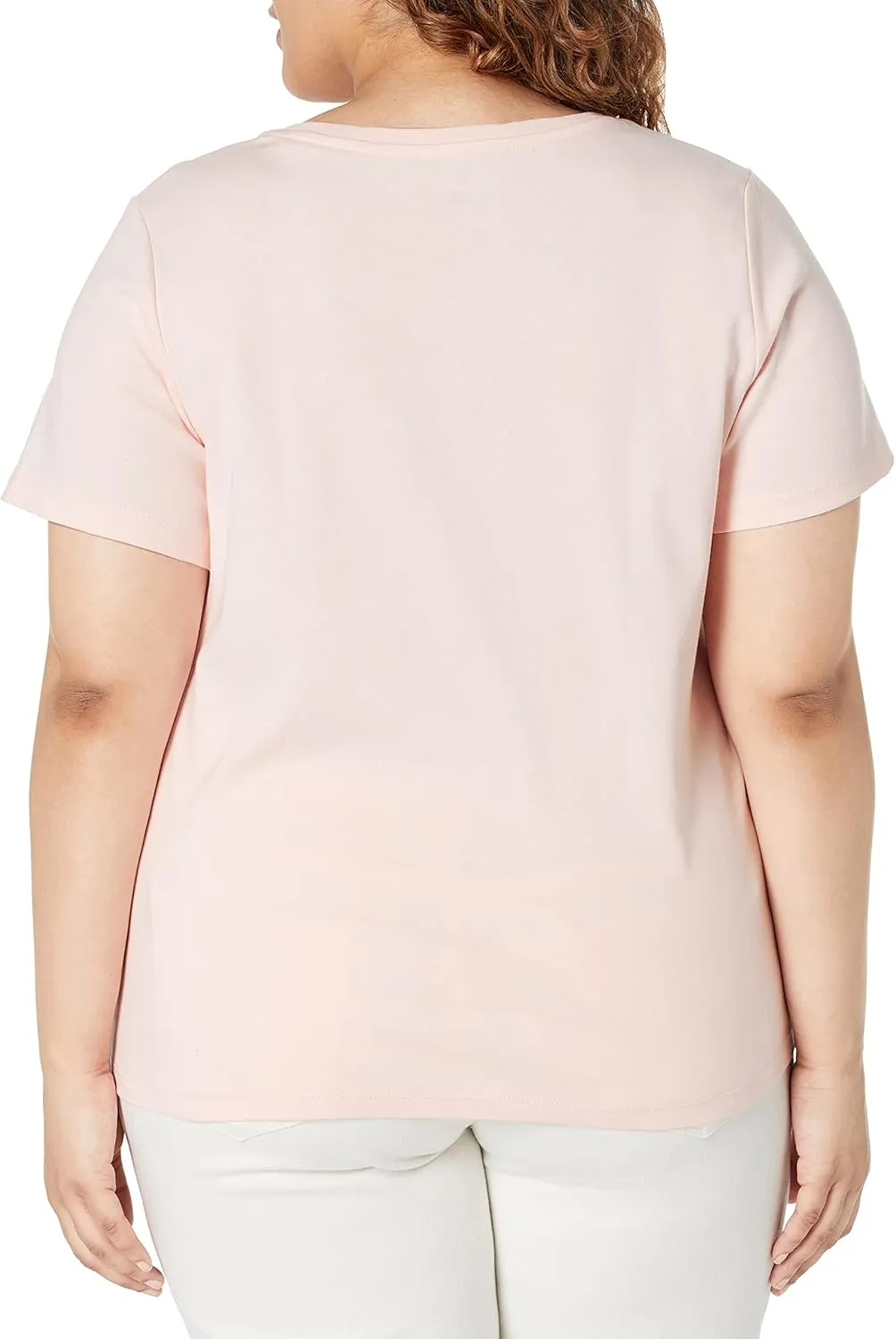 Tommy Hilfiger Women's Short Sleeve V-neck T-shirt (Standard and Plus Size)