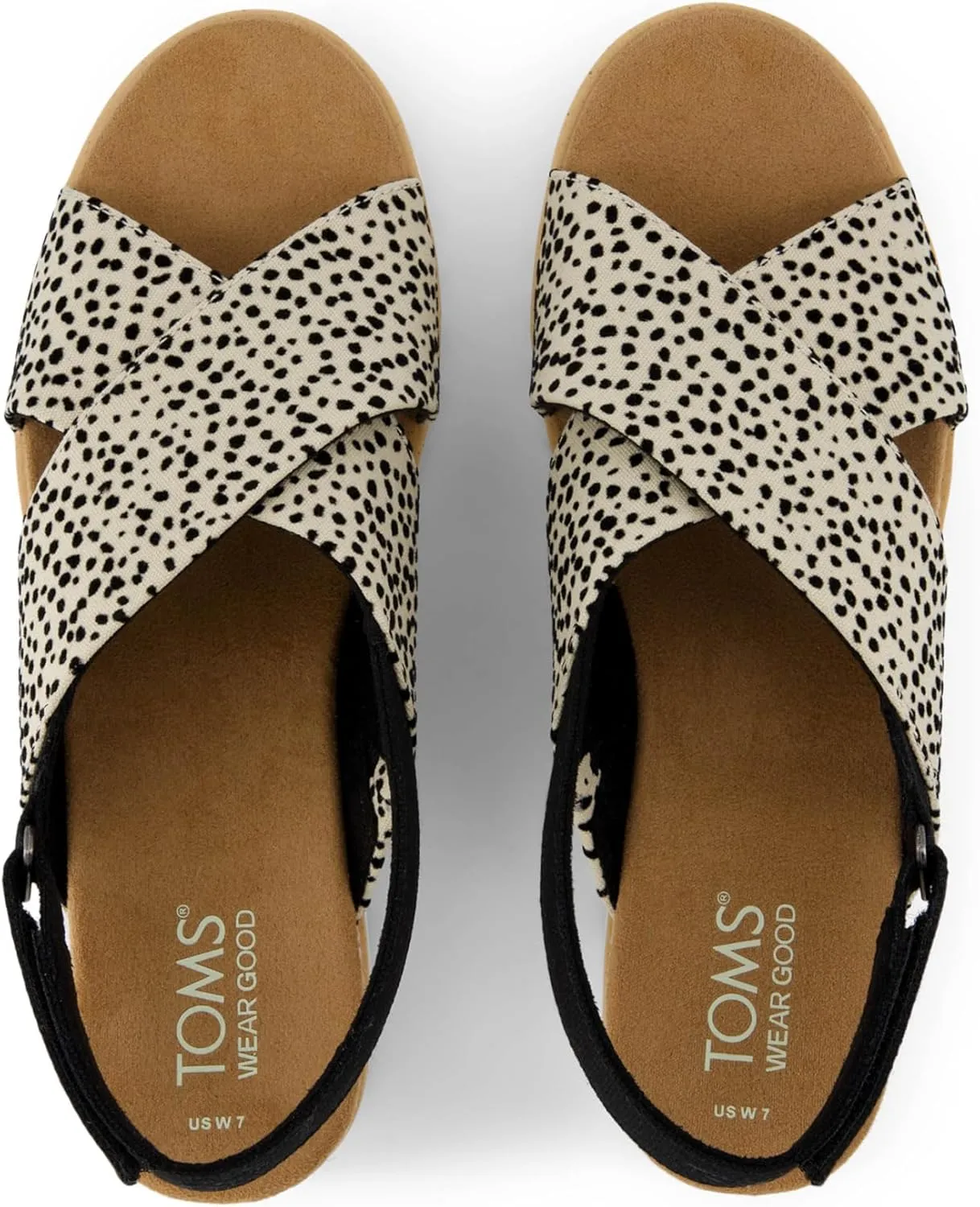 TOMS Womens Diana Crossover Platform Espadrille Casual Sandals Casual Mid Heel 2-3" - Black