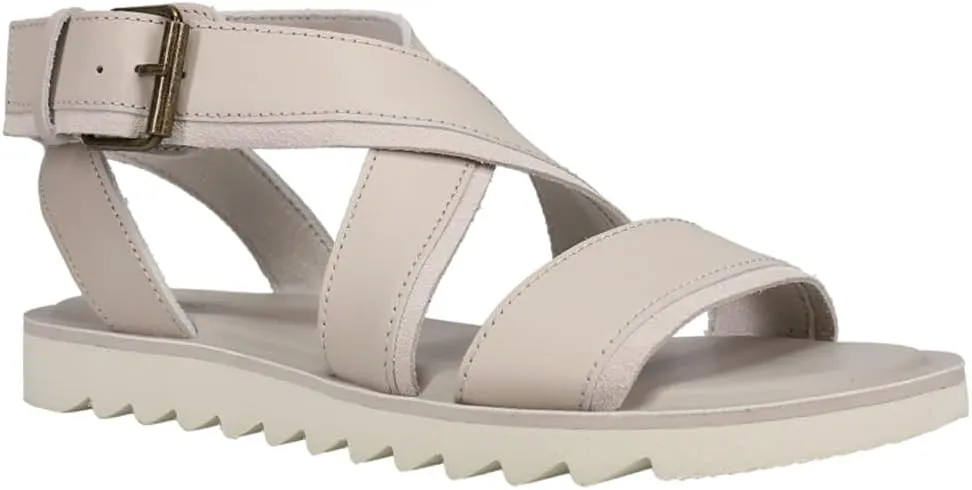 TOMS Womens Sidney Tread Snow Leopard Ankle Strap Casual Sandals Casual - Black, Off White