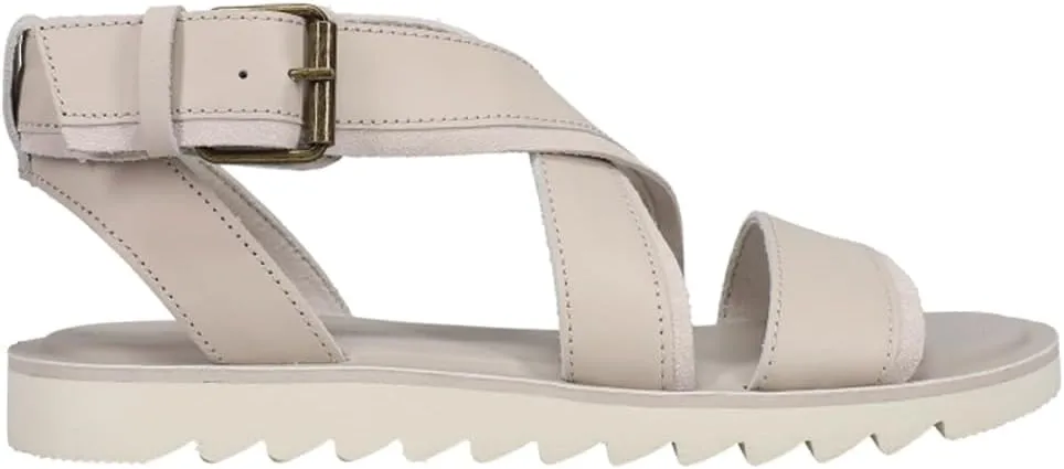 TOMS Womens Sidney Tread Snow Leopard Ankle Strap Casual Sandals Casual - Black, Off White