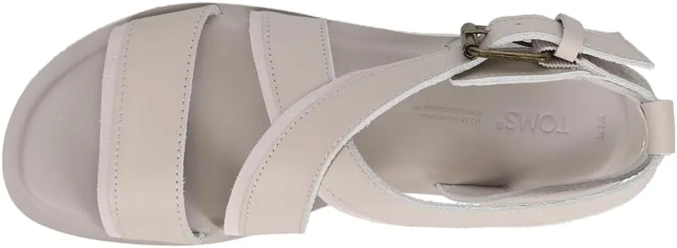TOMS Womens Sidney Tread Snow Leopard Ankle Strap Casual Sandals Casual - Black, Off White