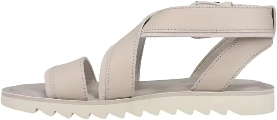 TOMS Womens Sidney Tread Snow Leopard Ankle Strap Casual Sandals Casual - Black, Off White