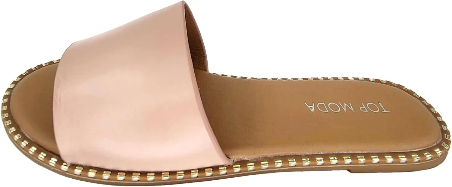TOP Moda Women Open Toe Flat Fashion Sandals