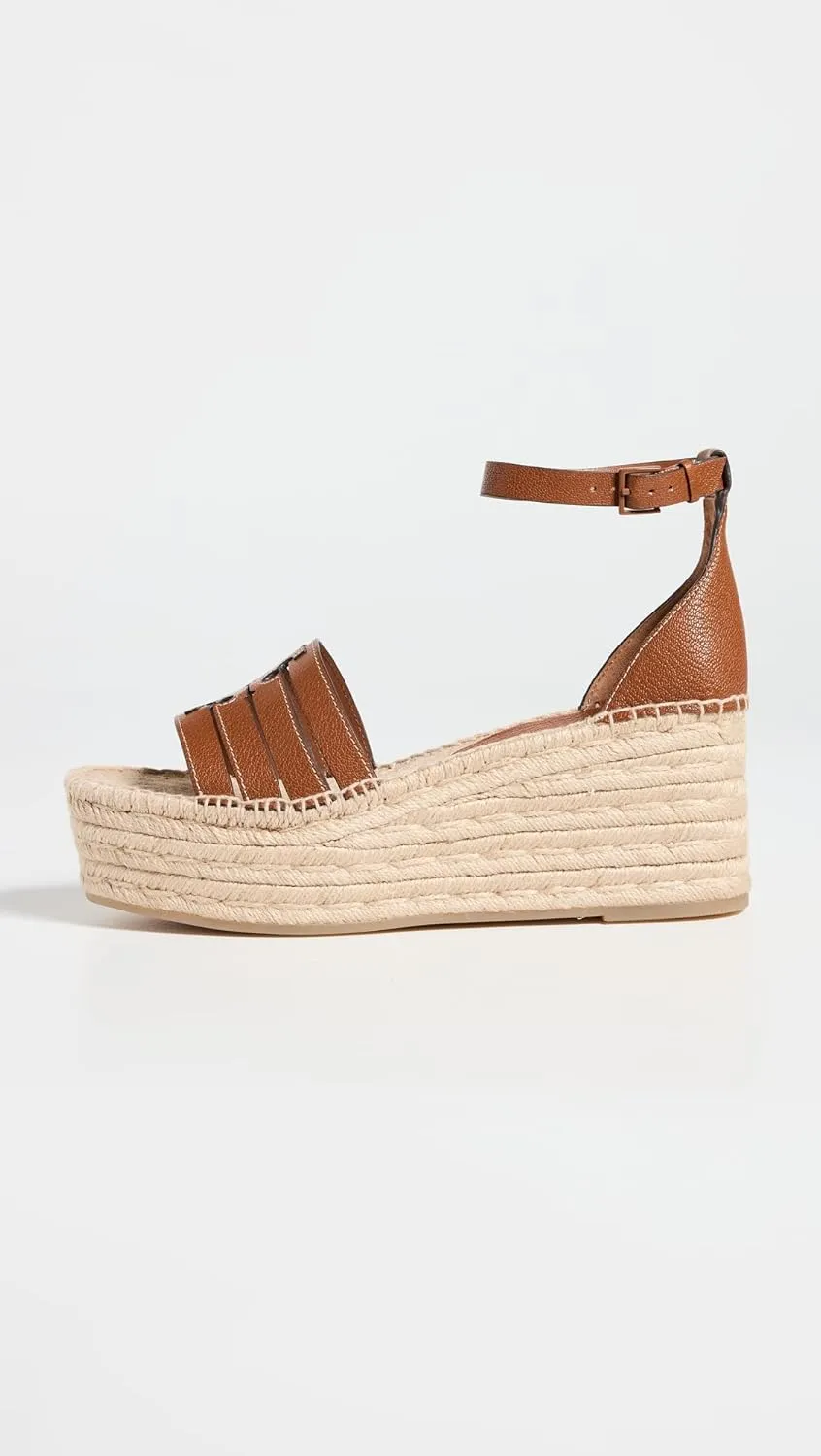 Tory Burch Women's INES Cage Wedge Espadrilles 80mm