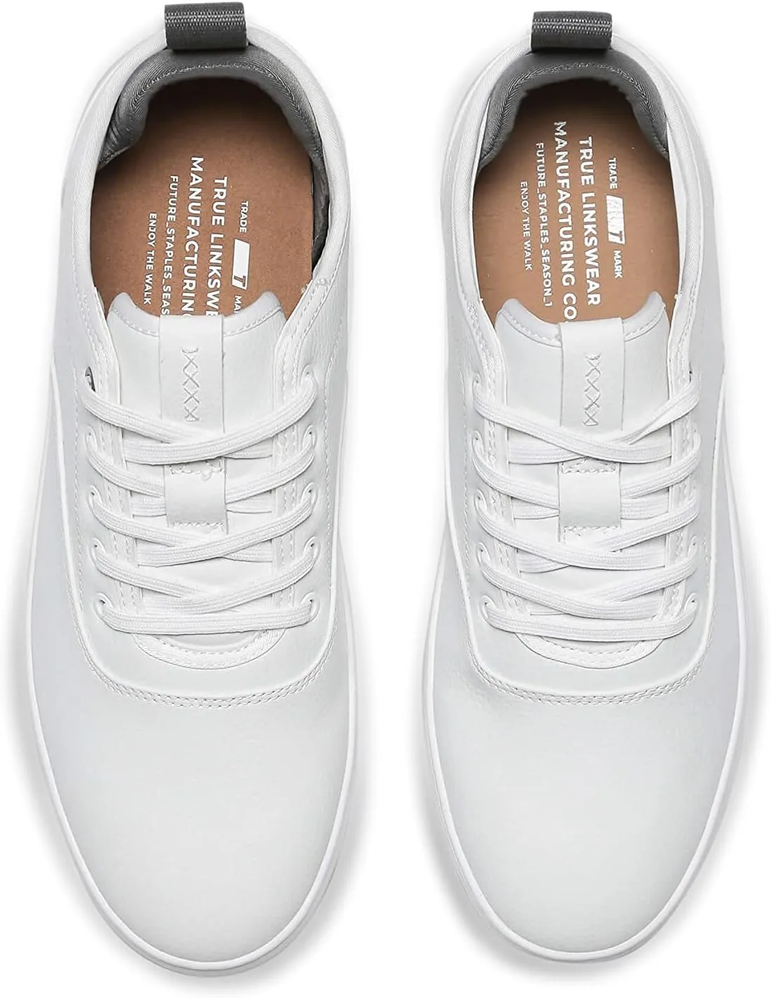 TRUE Linkswear FS-01 Women's Sneakers - Weather Resistant, Eco-Genuine Leather, Classic Style for All-Day Wear, Black