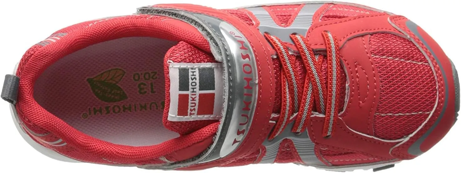 TSUKIHOSHI 3570 STORM Strap-Closure Machine-Washable Child Sneaker Shoe with Wide Toe Box and Slip-Resistant, Non-Marking Outsole - For Toddlers and Little Kids, Ages 1-8