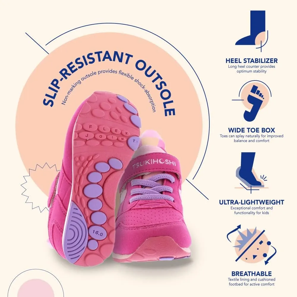 TSUKIHOSHI Girl's, Racer Sneakers Crimson